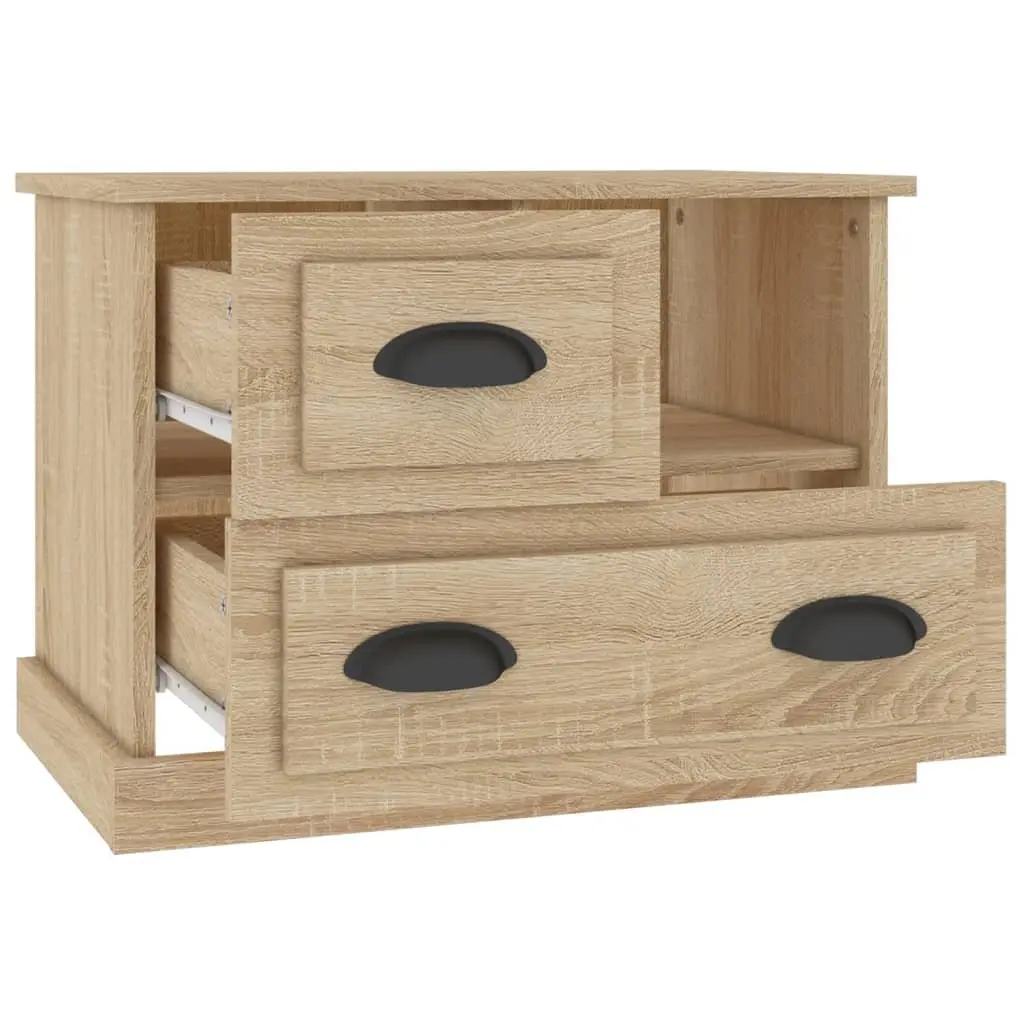 Brown Bedside Cabinet with Storage Drawers