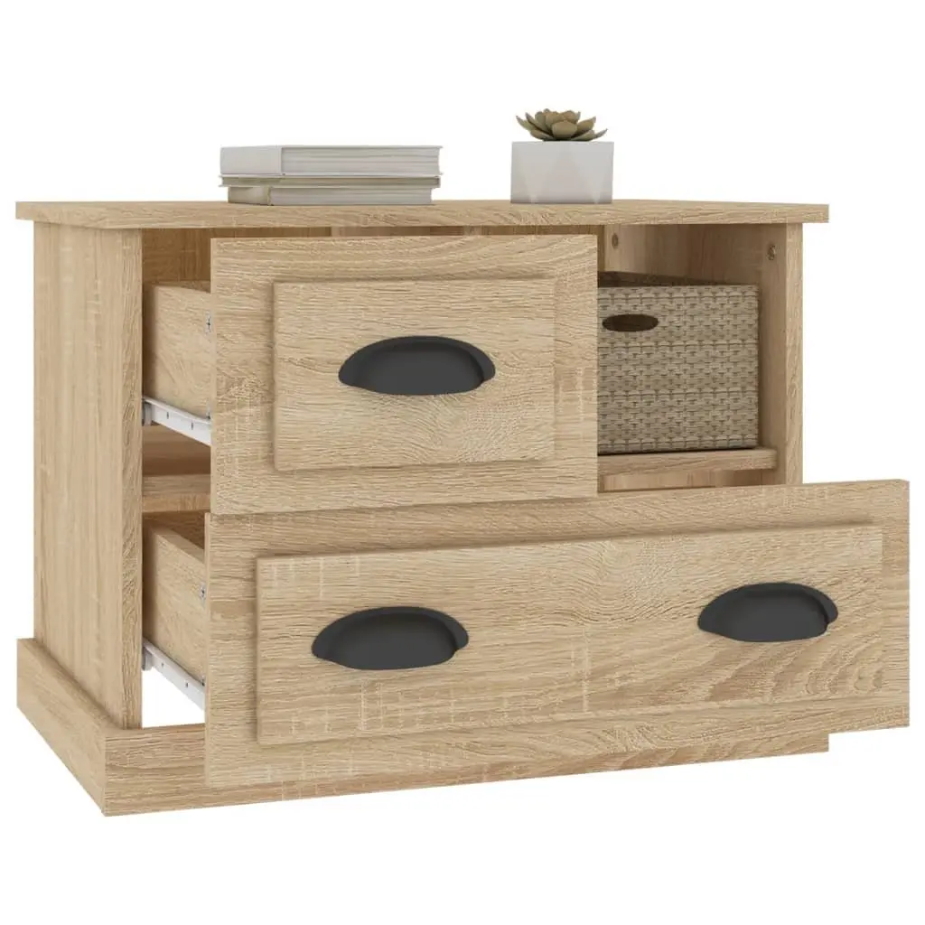 Brown Bedside Cabinet with Storage Drawers