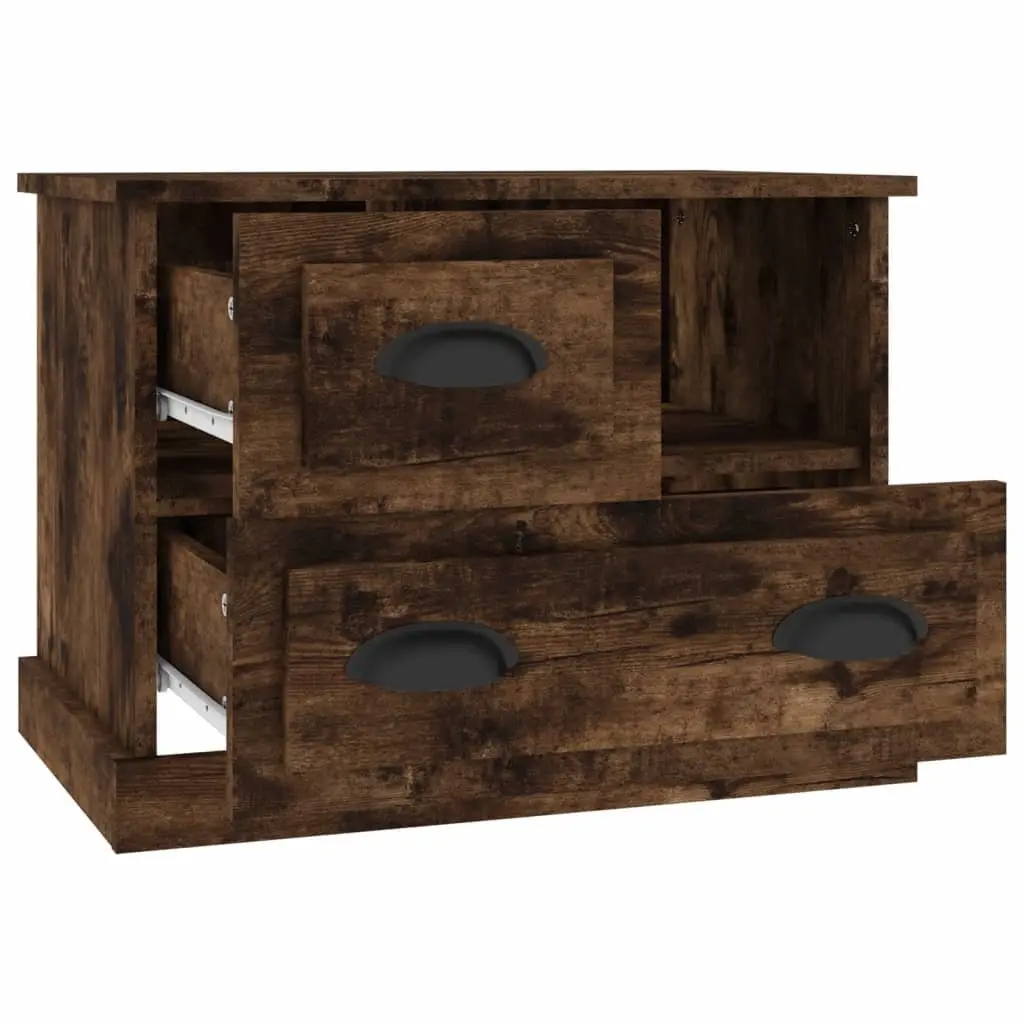 Brown Nightstand with Drawer Storage