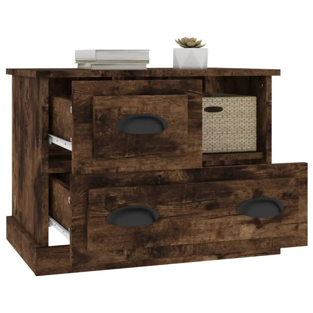 Brown Nightstand with Drawer Storage