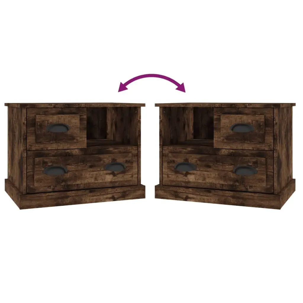 Brown Nightstand with Drawer Storage