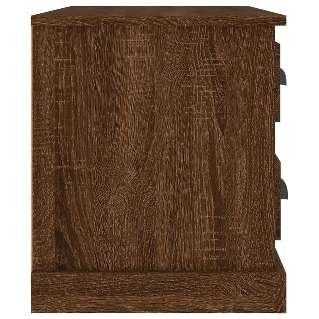 Bedside Cabinet Engineered Wood 60x39x45 cm Brown Oak