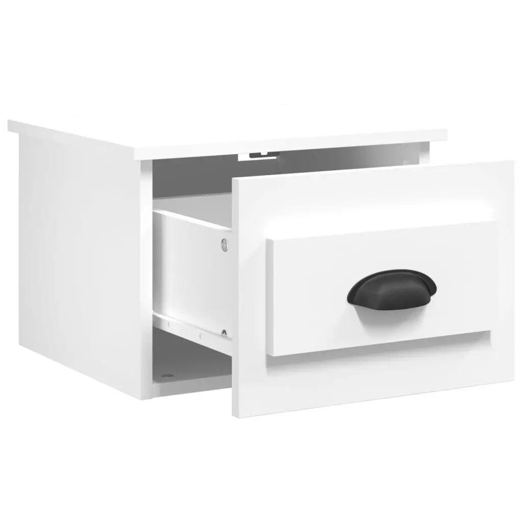 Wall-mounted Bedside Cabinet with Drawer Storage