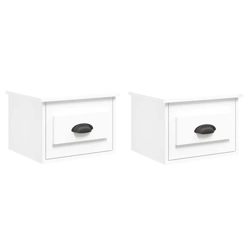 Wall-mounted Bedside Cabinet with Drawer Storage