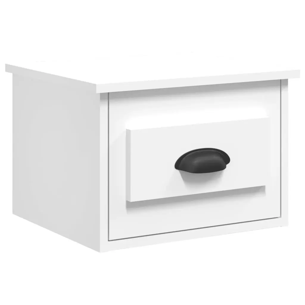 Wall-mounted Bedside Cabinet with Drawer Storage