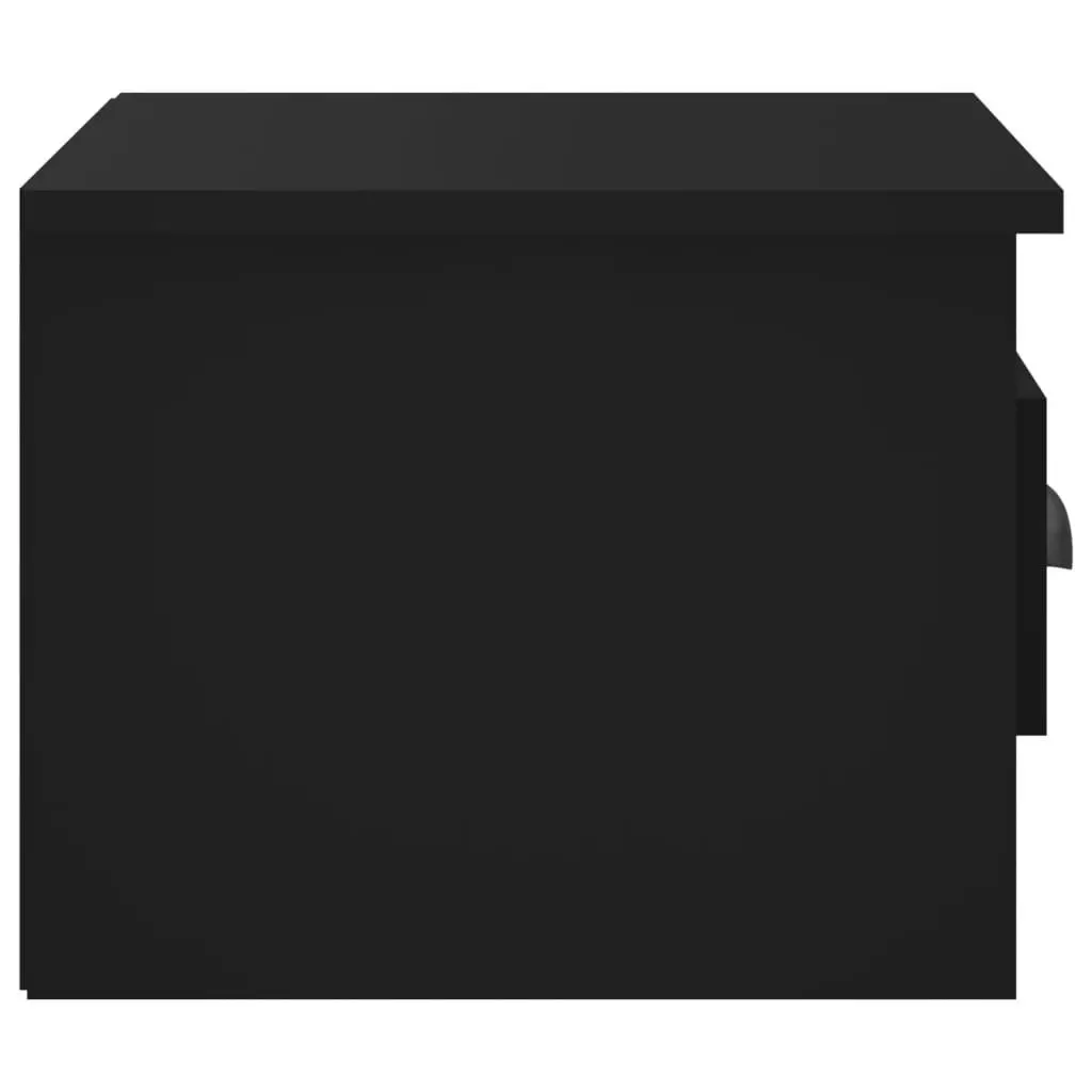 Wall-mounted Bedside Cabinet Engineered Wood 41.5 x 36 x 28 cm Black