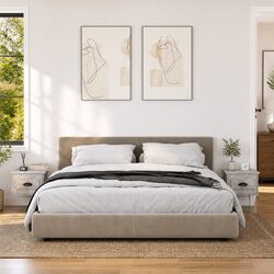 Floating Storage Cabinets Set of 2 in Grey for Modern Homes