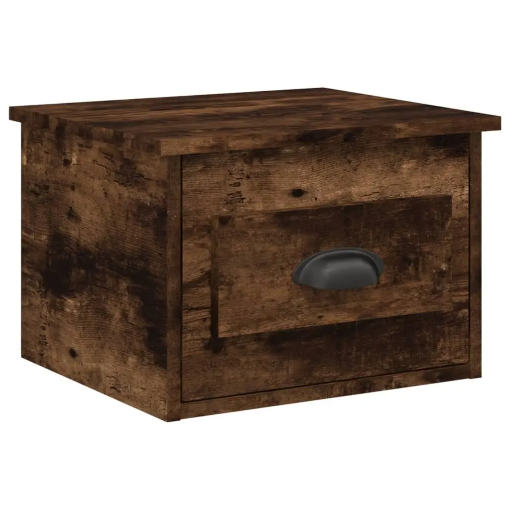Brown Wall-mounted Bedside Cabinets 2 pcs