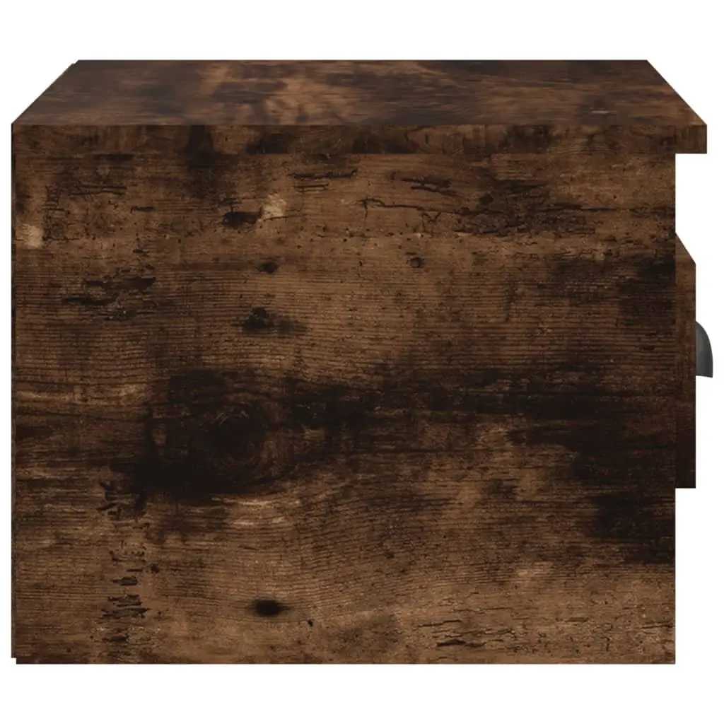 Brown Wall-mounted Bedside Cabinets 2 pcs