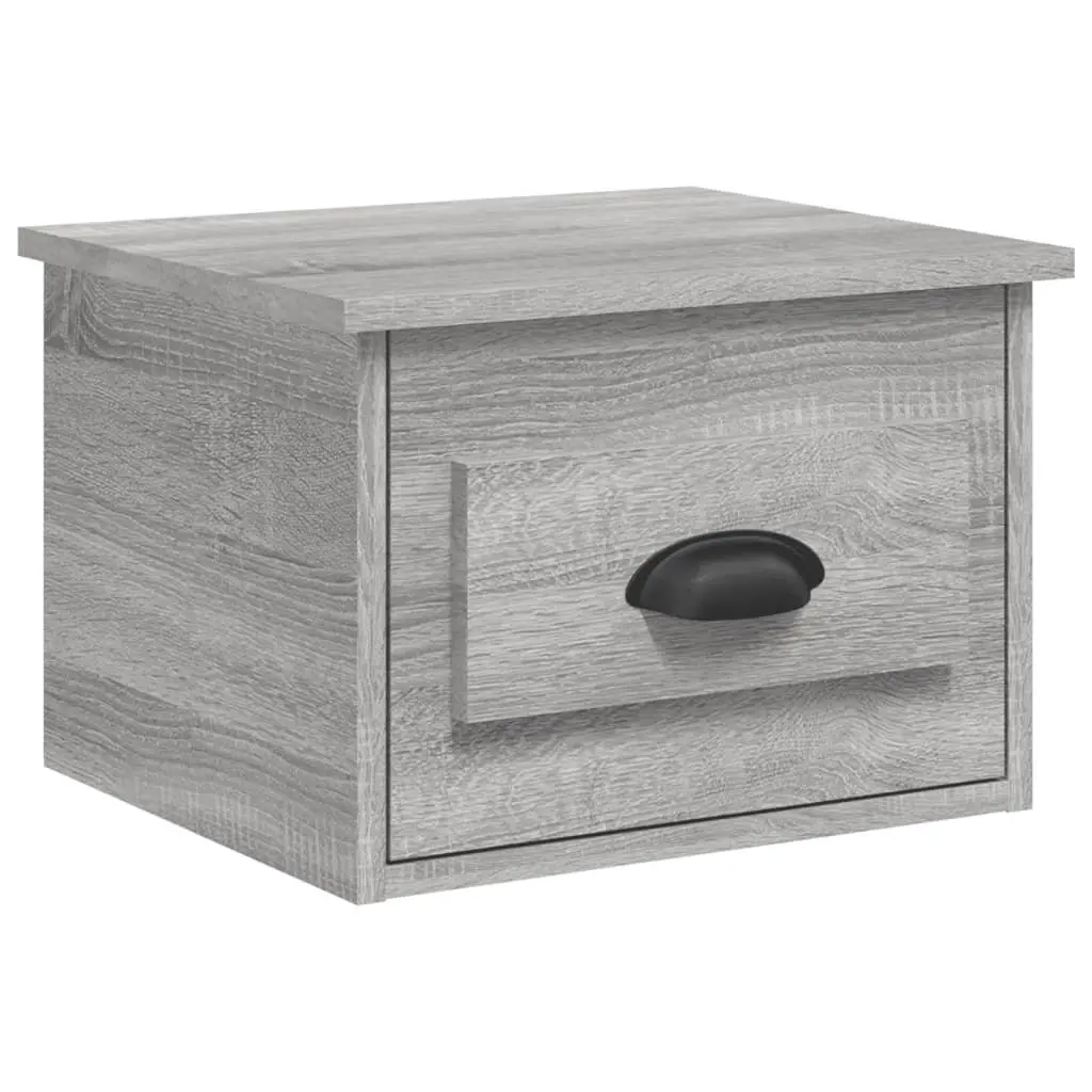 Grey Sonoma Wall-mounted Bedside Cabinets 2 pcs