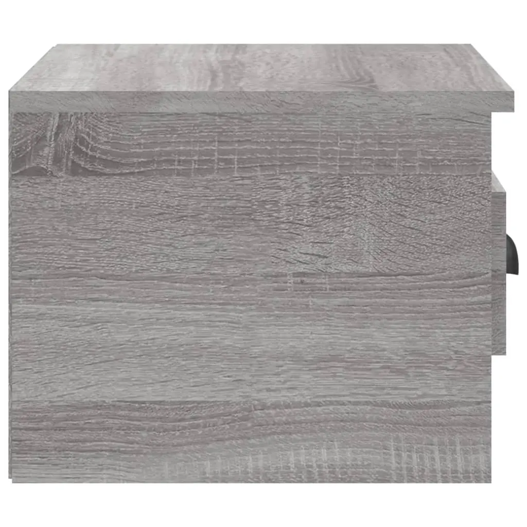Grey Sonoma Wall-mounted Bedside Cabinets 2 pcs