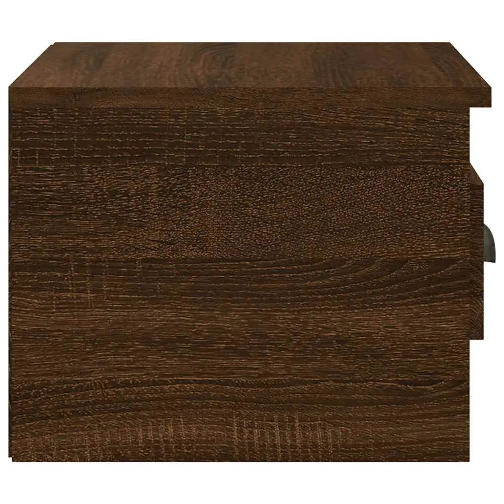 Wall-mounted Bedside Cabinets Engineered Wood 41.5 x 36 x 28 cm Brown Oak 2 Piece