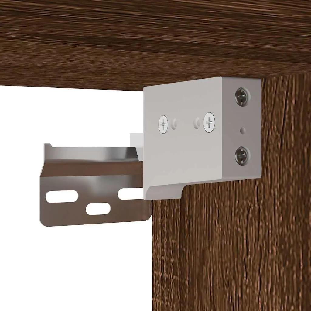 Wall-mounted Bedside Cabinets Engineered Wood 41.5 x 36 x 28 cm Brown Oak 2 Piece