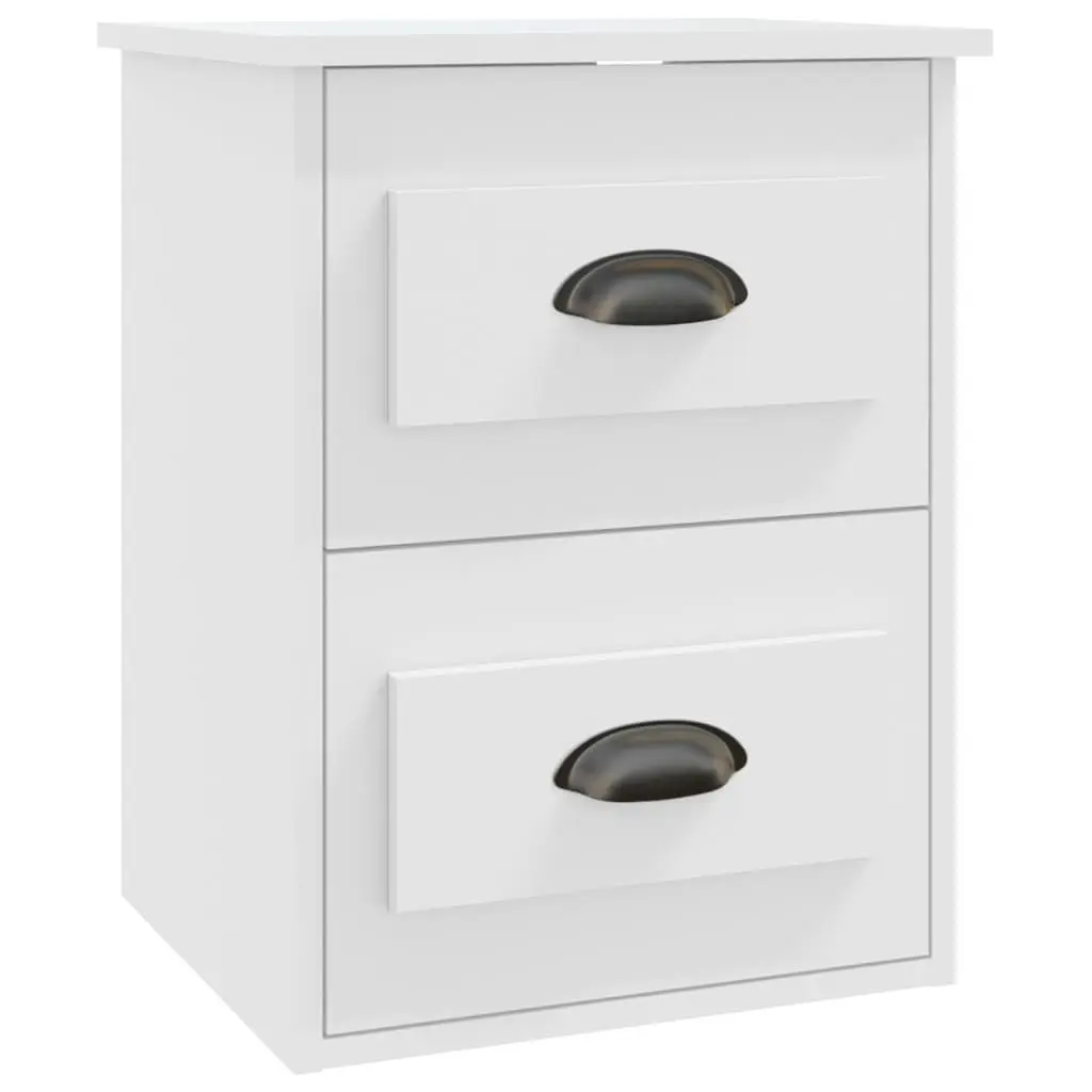 Wall-mounted Bedside Cabinet with 2 Drawers