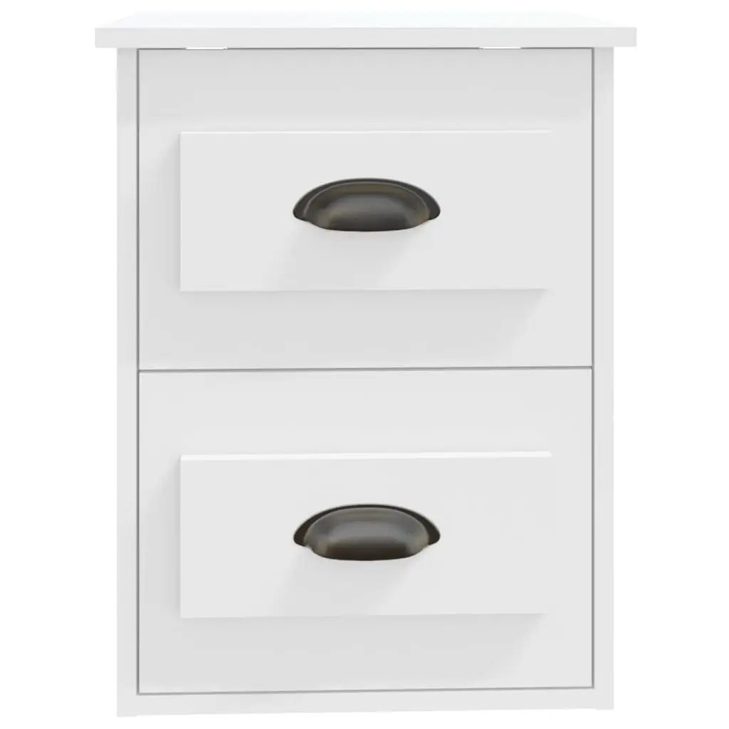 Wall-mounted Bedside Cabinet with 2 Drawers