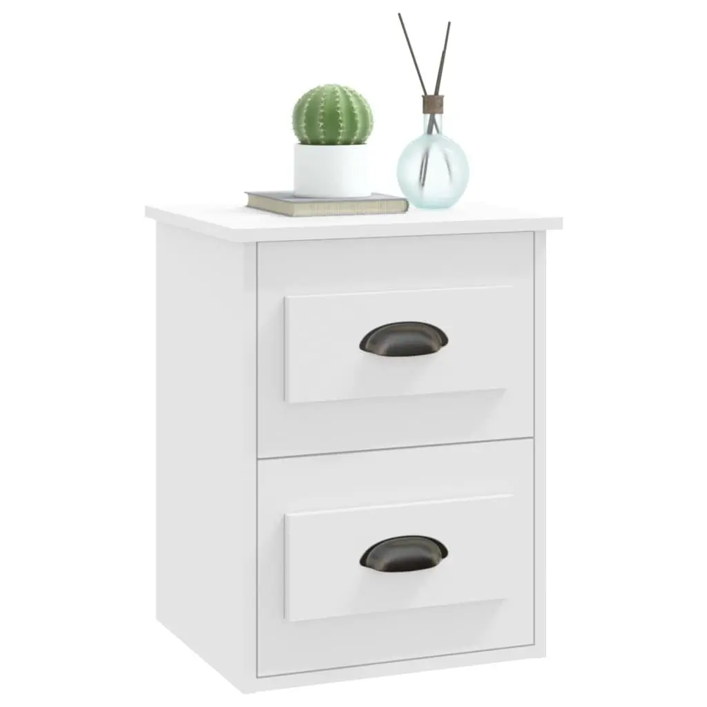 Wall-mounted Bedside Cabinet with 2 Drawers