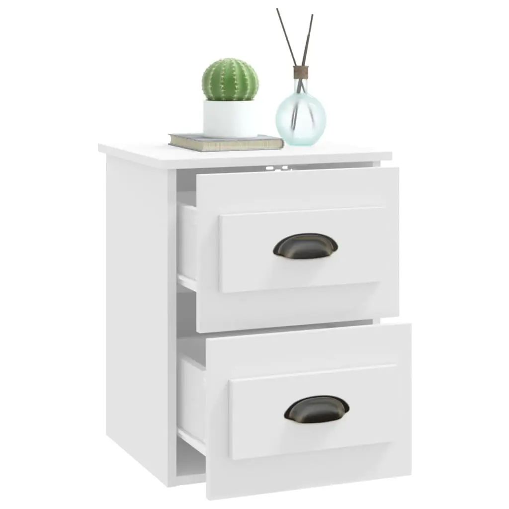 Wall-mounted Bedside Cabinet with 2 Drawers