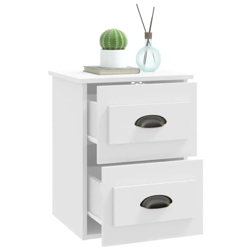 Wall-mounted Bedside Cabinet with 2 Drawers