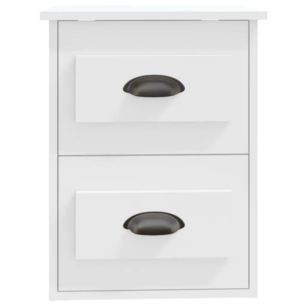 Wall-mounted Bedside Cabinet with 2 Drawers