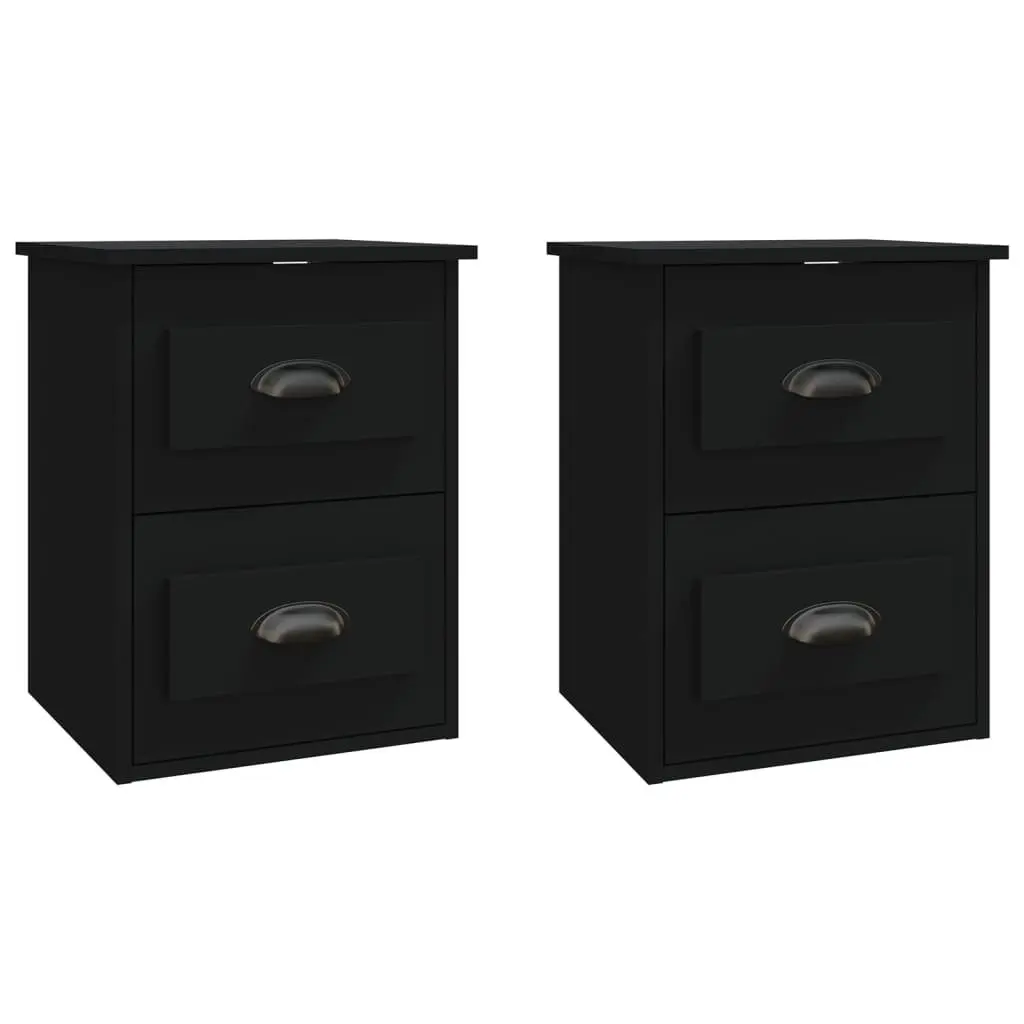 Wall-mounted Bedside Cabinet with 2 Drawers