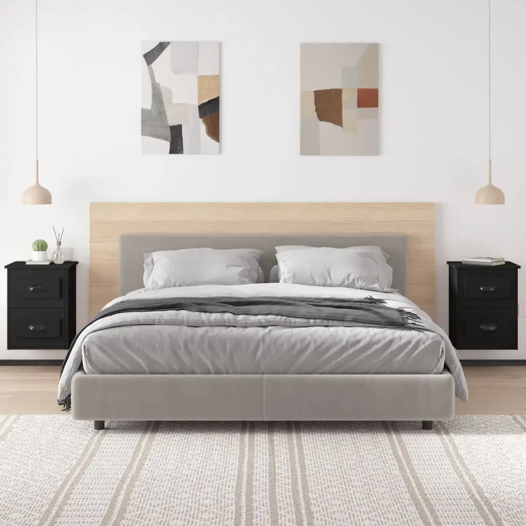 Wall-mounted Bedside Cabinet with 2 Drawers