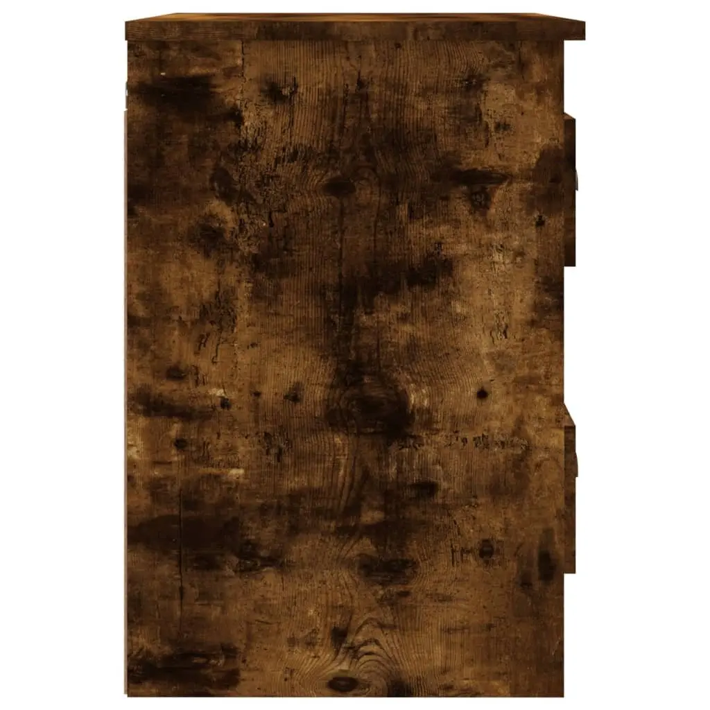 Brown Floating Wall-mounted Bedside Cabinets 2 pcs