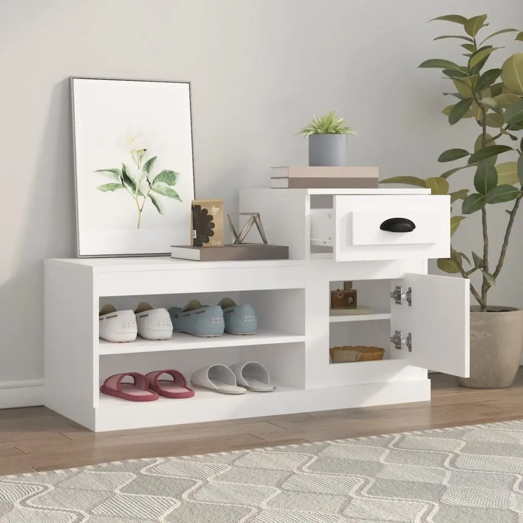 Shoe Cabinet Engineered Wood 100x42x60cm White