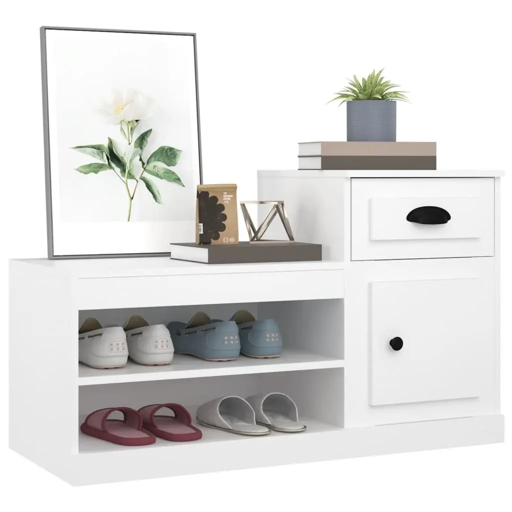 Shoe Cabinet Engineered Wood 100x42x60cm White