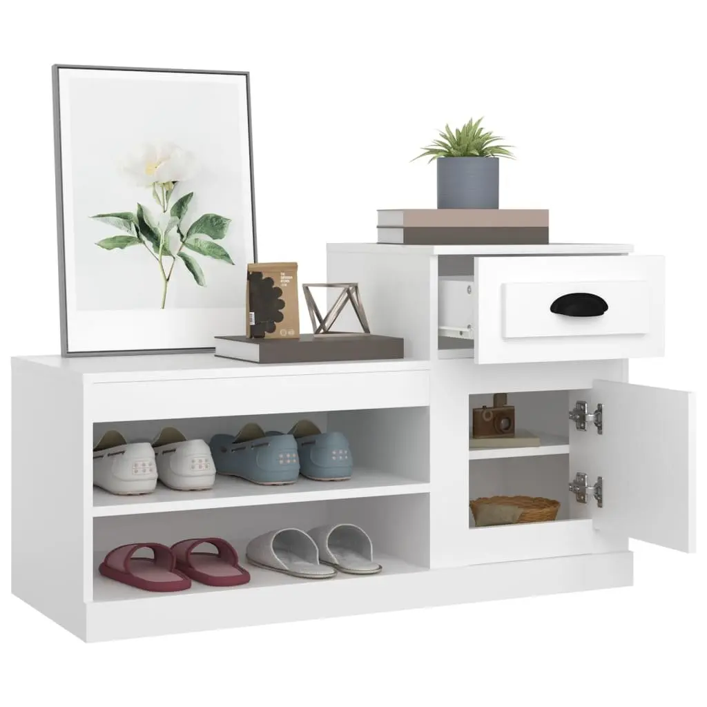 Shoe Cabinet Engineered Wood 100x42x60cm White