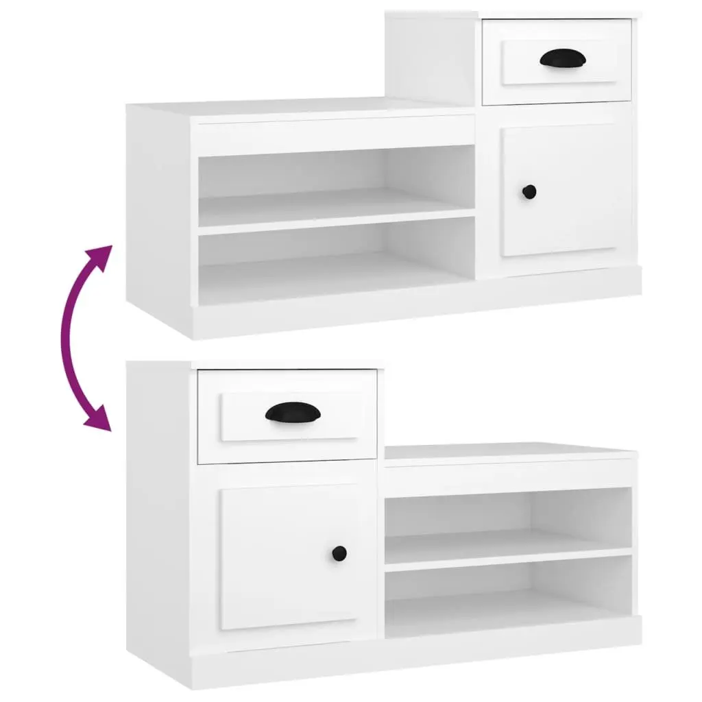 Shoe Cabinet Engineered Wood 100x42x60cm White