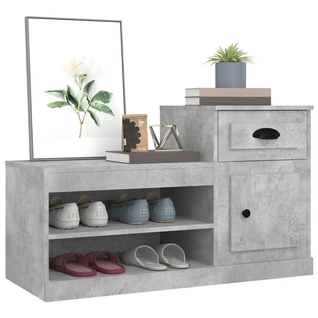Shoe Cabinet Engineered Wood 100x42x60cm Grey