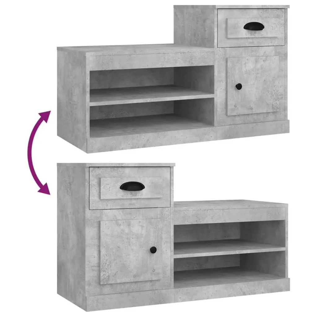 Shoe Cabinet Engineered Wood 100x42x60cm Grey