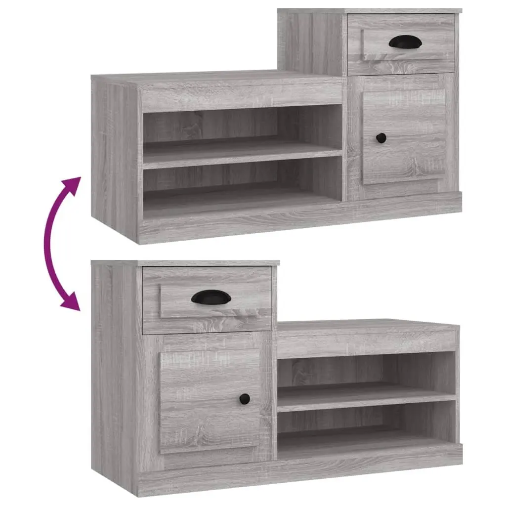 Shoe Cabinet Engineered Wood 100x42x60cm Grey