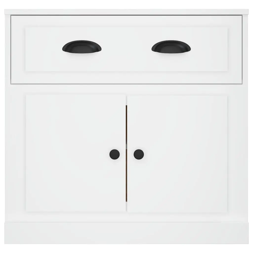 White Sideboard 70x35.5x67.5 cm Storage Cabinet
