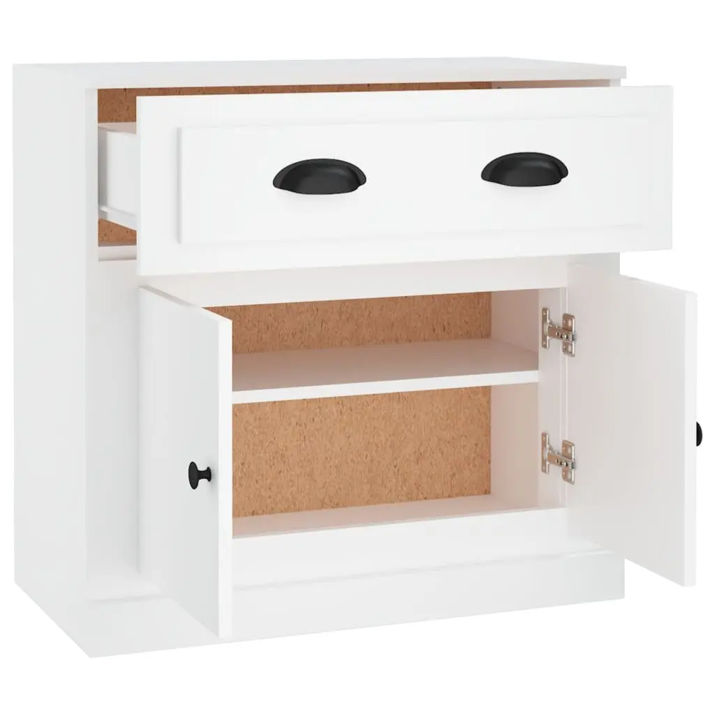 White Sideboard 70x35.5x67.5 cm Storage Cabinet