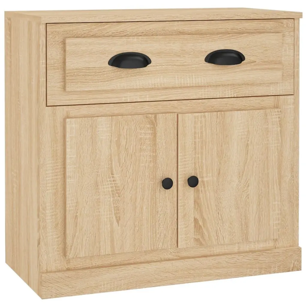 Brown Engineered Wood Sideboard Storage Cabinet 70cm