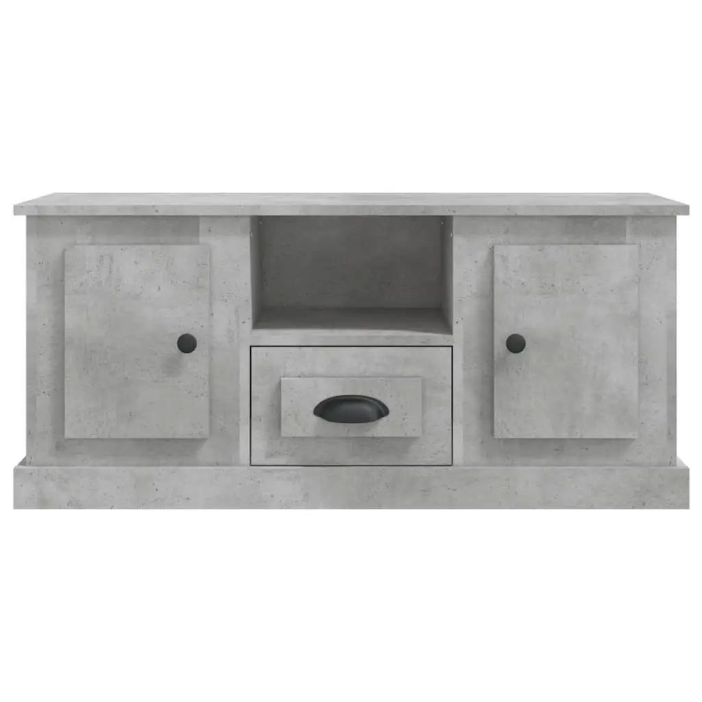 Grey Engineered Wood TV Cabinet with Storage