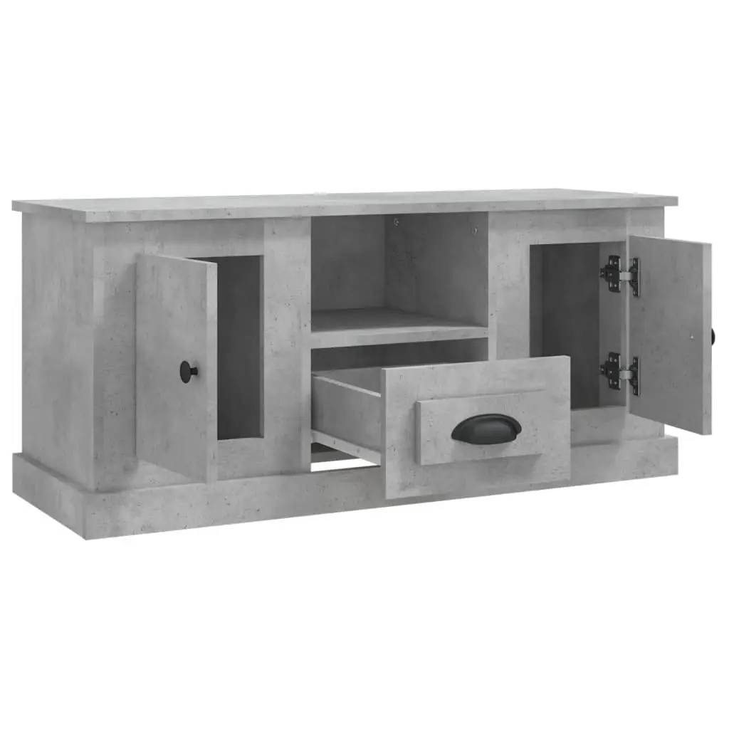 Grey Engineered Wood TV Cabinet with Storage