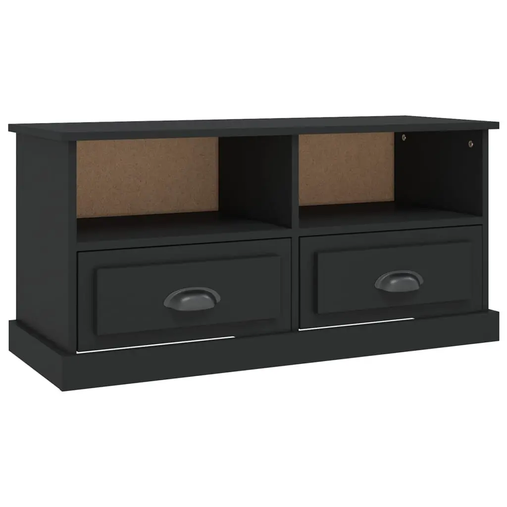 TV Cabinet Engineered Wood 93 x 35.5 x 45 cm Black