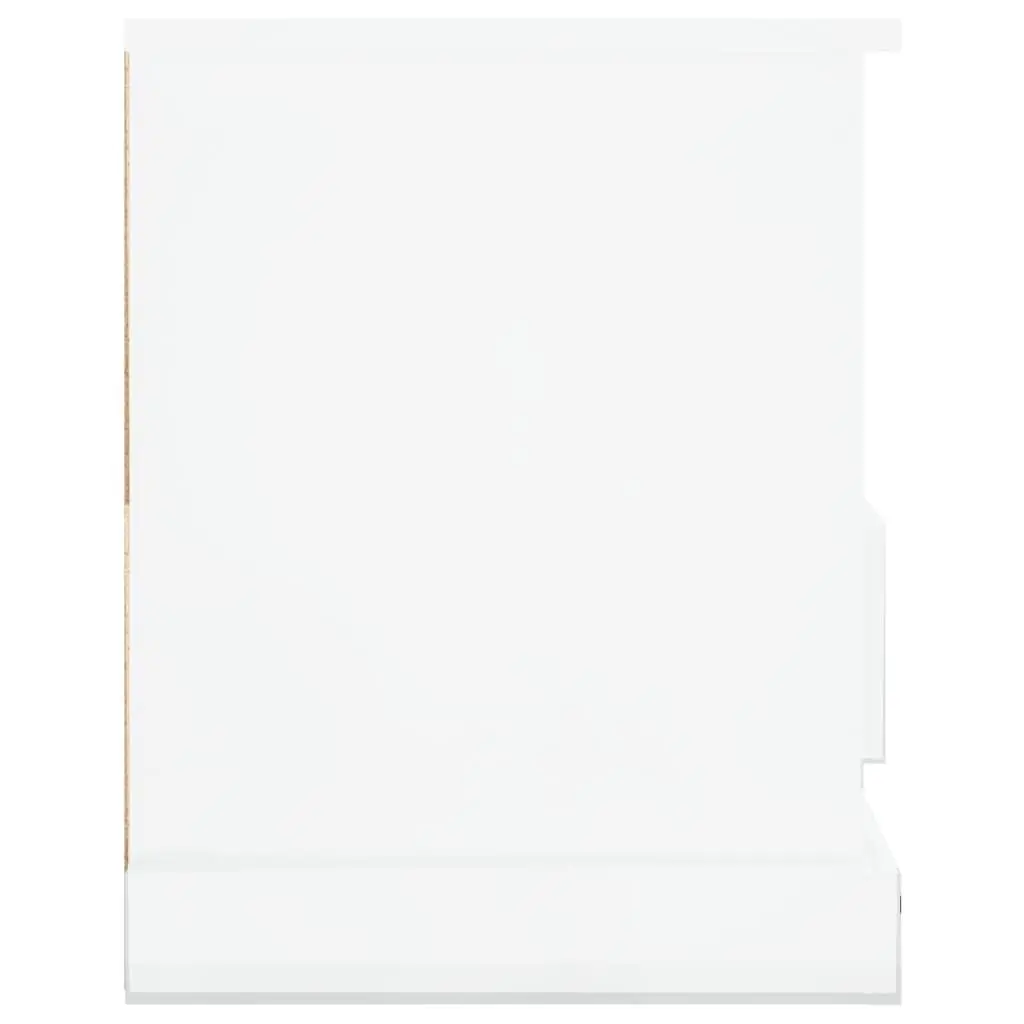 High Gloss White Engineered Wood TV Cabinet with Drawers