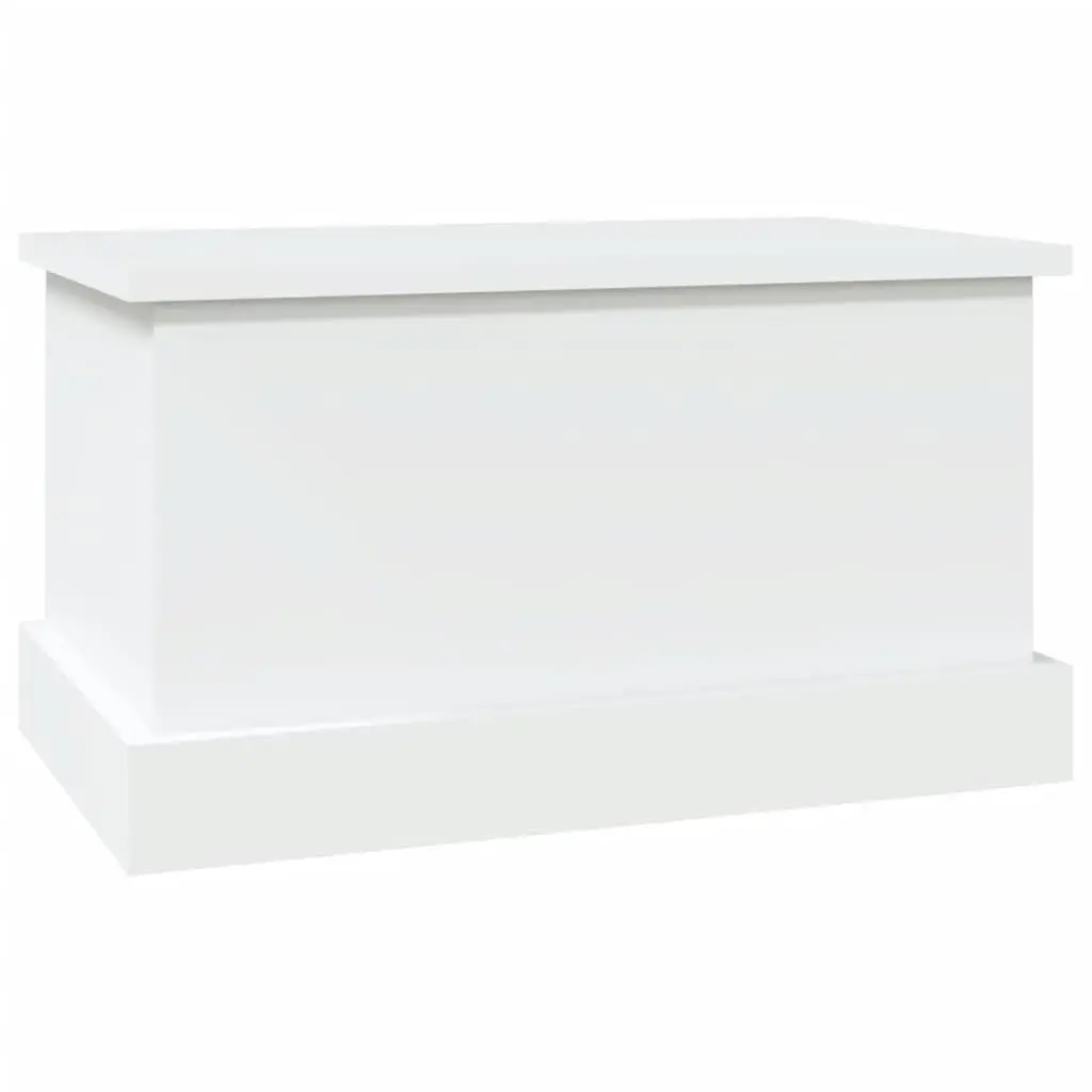 White Storage Box 50x30x28 cm Engineered Wood
