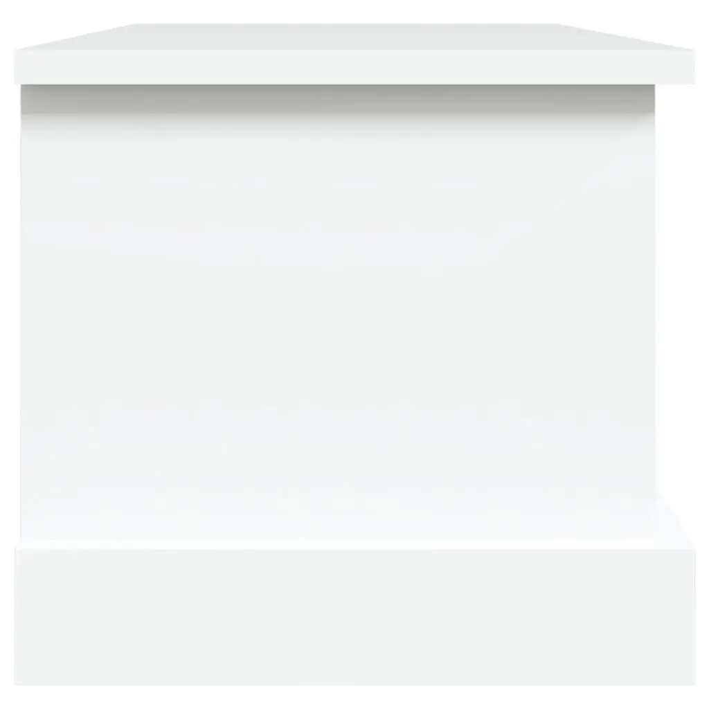 White Storage Box 50x30x28 cm Engineered Wood