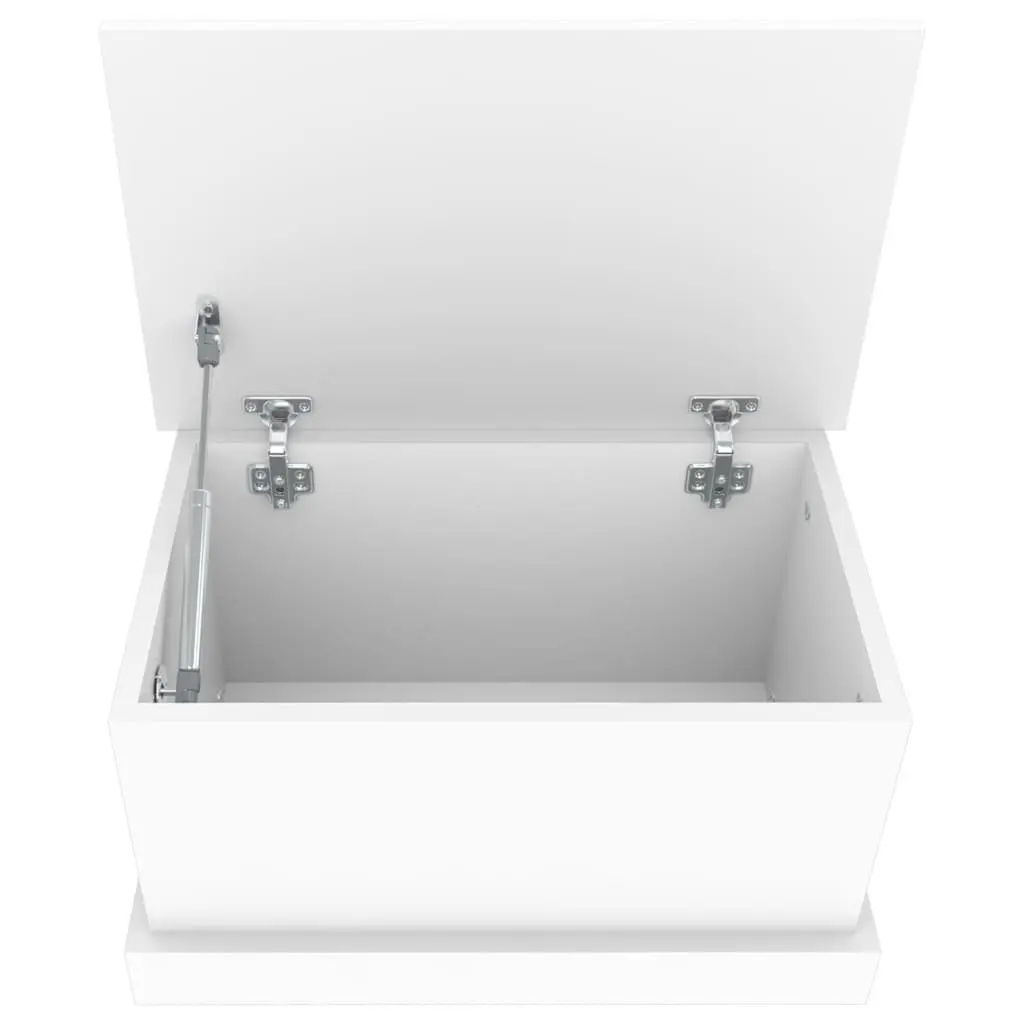 White Storage Box 50x30x28 cm Engineered Wood
