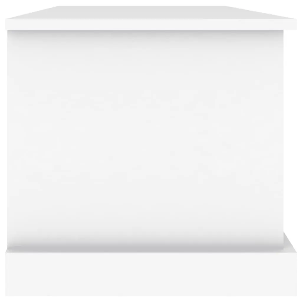 White Engineered Wood Storage Box for Organized Living