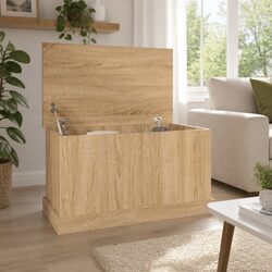 Brown Sonoma Oak Storage Chest Box for Home Organization