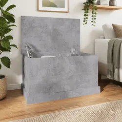 Grey Storage Box 70x40x38 cm - Engineered Wood Chest