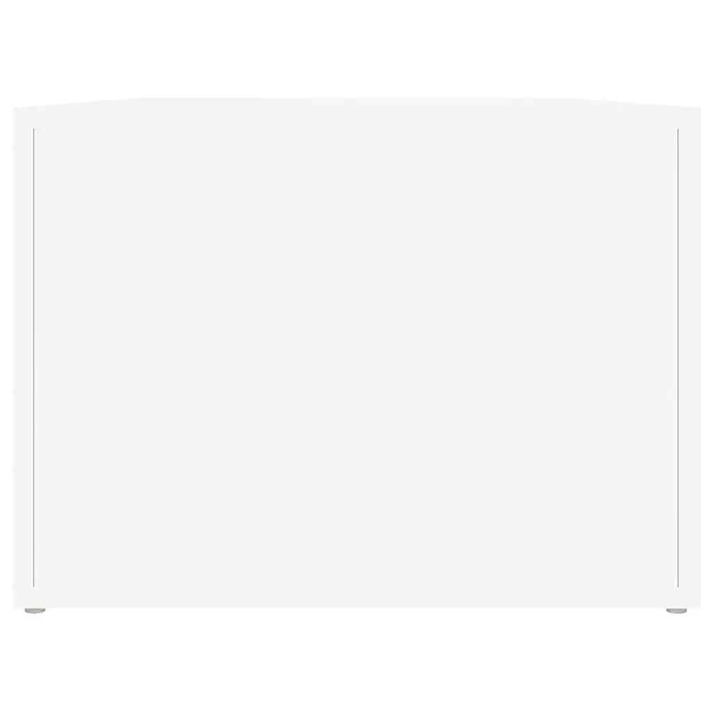 White Coffee Table 80x50x36cm with Storage