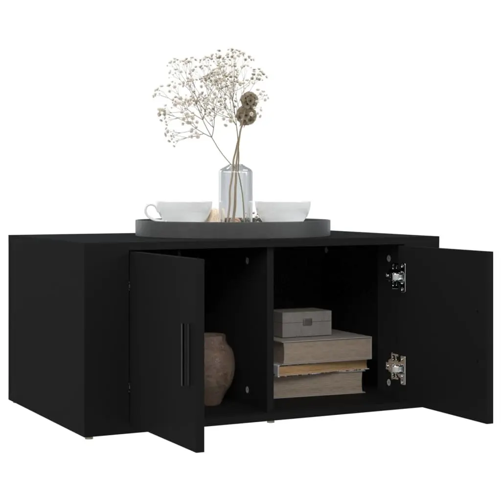 Black Coffee Table with Ample Storage