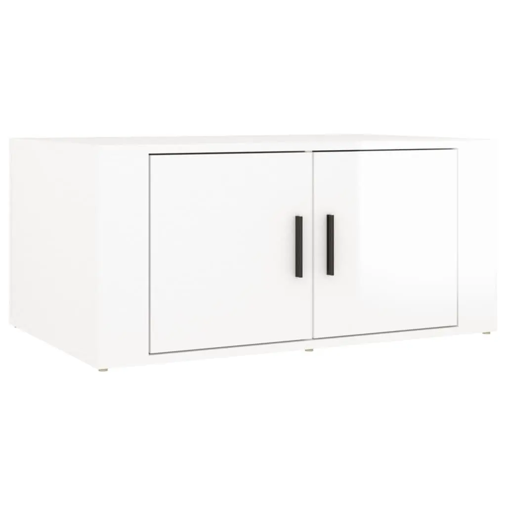 Coffee Table High Gloss White Living Room Storage Furniture with Compartments