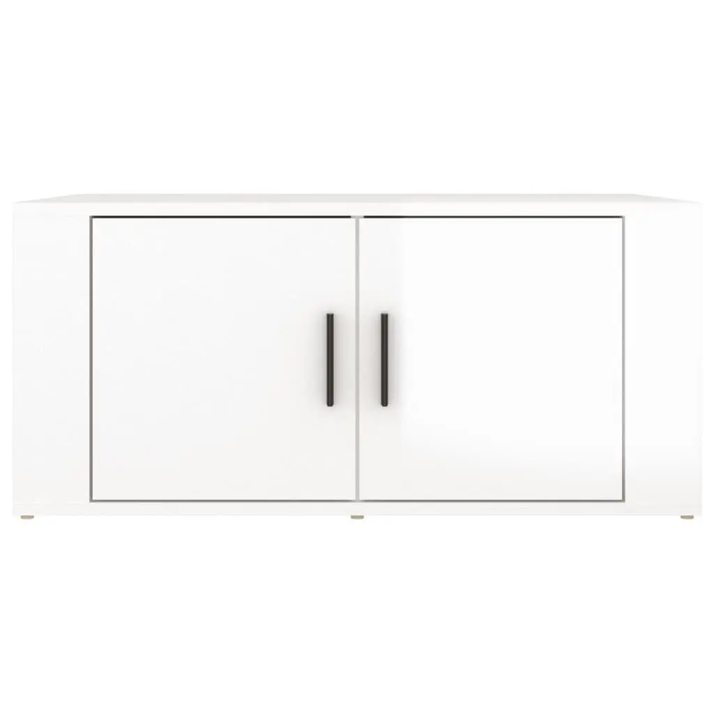 Coffee Table High Gloss White Living Room Storage Furniture with Compartments